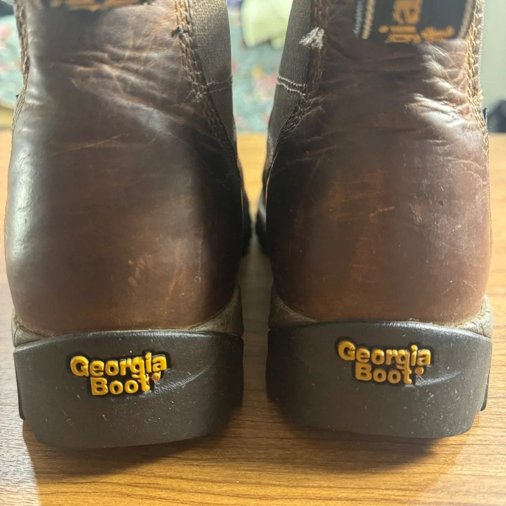 Georgia Boot Carbo-Tec LTX Waterproof Chelsea Brown Leather Work Boots GB00433 8